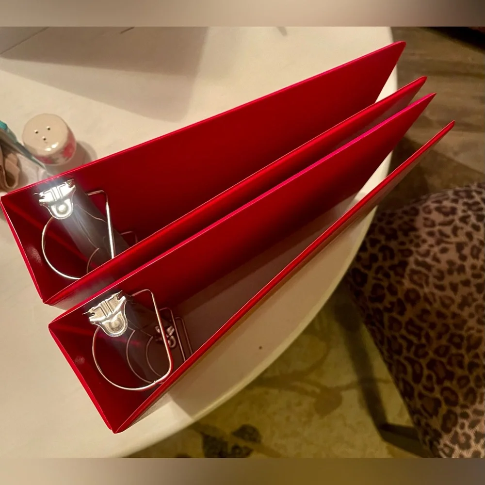 Two Durable View red binders by Pen Gear NWT